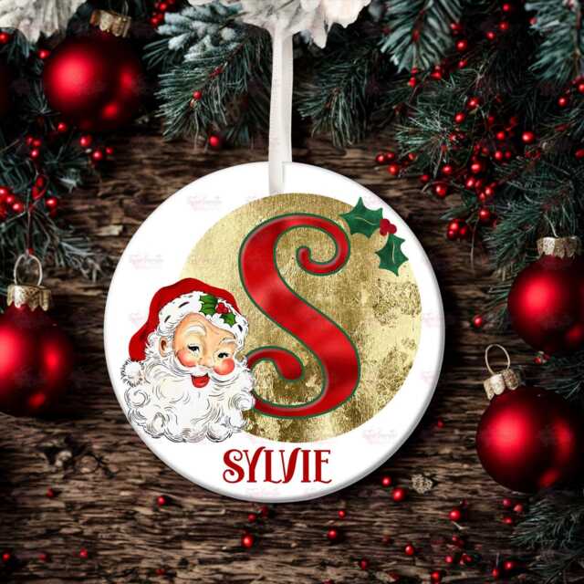 Personalised Kids Christmas Decoration - Santa Gift Custom Bauble For Boys & Girls Stocking Filler Eve Box - image 1