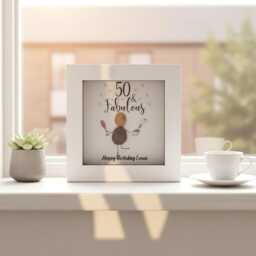 Personalised Birthday Pebble Art Gift - Handmade Milestone For 40Th, 50Th, 60Th & 70Th Celebrations - thumbnail 3