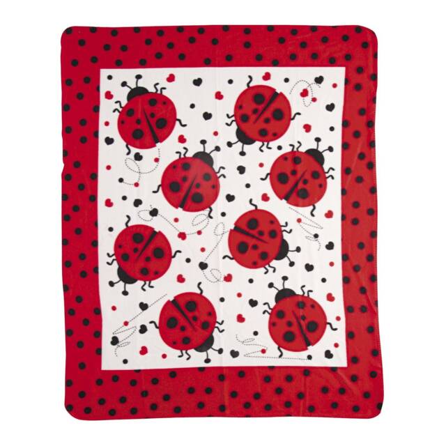 Ladybug Blanket - Soft Fleece Throw For Picnic Sofa Slipcovers & Cute Bedding - image 1