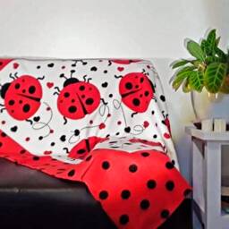 Ladybug Blanket - Soft Fleece Throw For Picnic Sofa Slipcovers & Cute Bedding - thumbnail 4