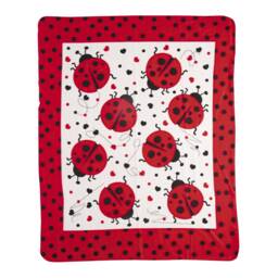 Ladybug Blanket - Soft Fleece Throw For Picnic Sofa Slipcovers & Cute Bedding - thumbnail 1