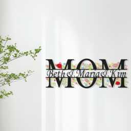 Personalised Mom Sign With Kids Names, Mother's Day Gift, Custom Family Name Wall Decor, Gifts For Moms From Daughter Son, Nanny Grandma - thumbnail 3