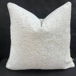 Zinc Luxury Designer Velvet Hutton Contemporary Neutral Silver Cushion Pillow Throw Cover