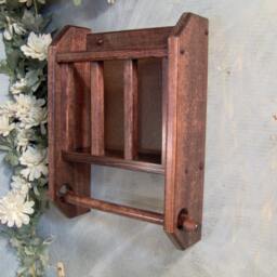 Choose Your Staine Contemporary Pine Toilet Paper Holder With Magazine Rack - thumbnail 2