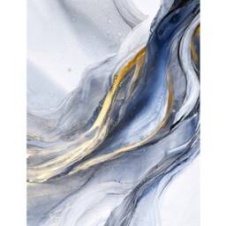 Set Of 3 Blue & Gold Prints, Detail Abstract Wall Art, Home Decor Poster Lounge, Art Set, Living Room Kitchen Hallway - thumbnail 2