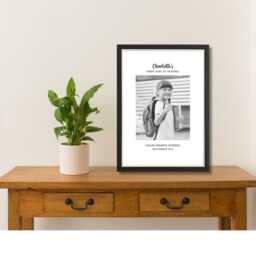 First Day At School Personalised Photo Print - Back To Gift 1st Nursery Reception Kindergarten Pre Frame - thumbnail 2