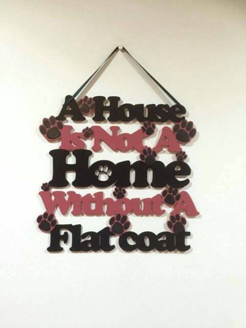 Flat Coat Retriever Wall Hanging Sign, Christmas Gift For Dog Lovers, Gifts Mum, Birthday Owners, Decor - image 1