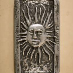 Sun Tarot Card Plaque, Etteilla Style, Cast Aluminum Or Resin - thumbnail 2