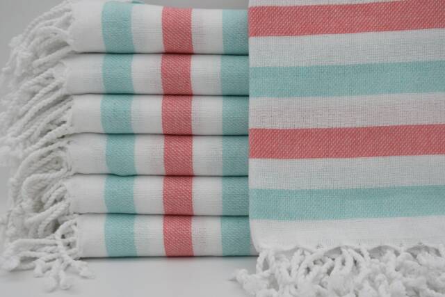 "Turkish Towel, Striped Towel, Bath Towel, 40""x67" - image 1