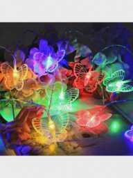 Solar Butterfly String Lights Waterproof Led Fairy Garden Decor - thumbnail 1