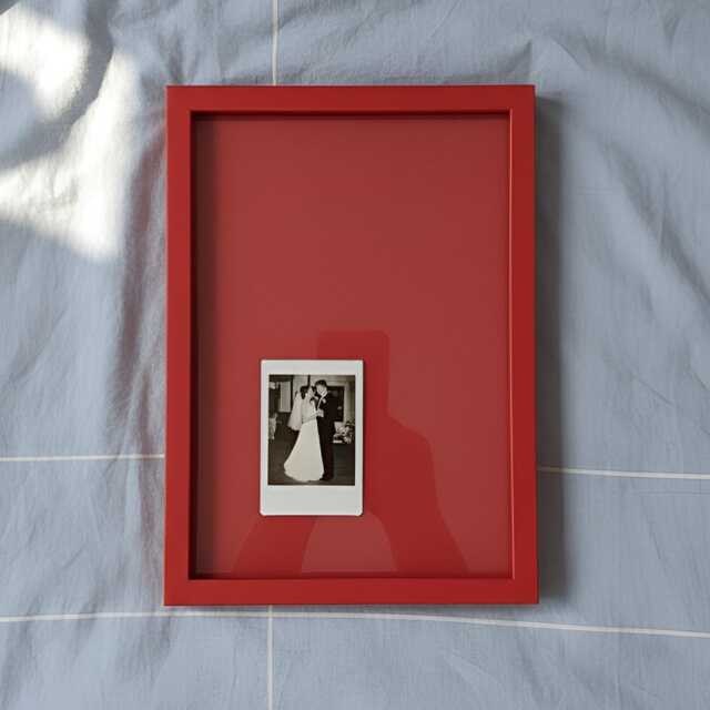 Custom Monochromatic Photo Frame - 9x13 Choose Your Corner/Colorful Off-Center Wall Art - image 1