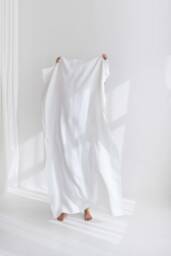 White Linen Beach Towel, Lightweight Travel Sheet, Organic Bath Sarong