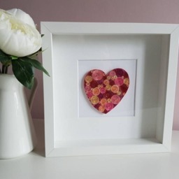 Personalised Love Heart Anniversary Gift, Paper Anniversary, Wedding Gift For Girlfriend, New Baby Gift, Christening - thumbnail 2