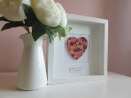 Personalised Love Heart Anniversary Gift, Paper Anniversary, Wedding Gift For Girlfriend, New Baby Gift, Christening - thumbnail 1