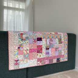 Handmade Baby Quilt Liberty London Tana Lawn Blanket - Patchwork Gender Neutral - thumbnail 4
