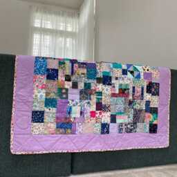 Handmade Baby Quilt Liberty London Tana Lawn Blanket - Patchwork Gender Neutral - thumbnail 2