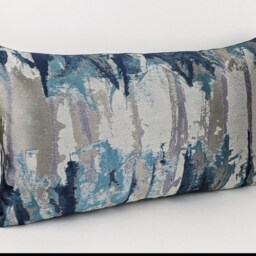 Harlequin Takara Rectangle Cushion Cover Teal Abstract Modern Ink Splash Handmade Throw Pillow Designer Home Decor - thumbnail 2