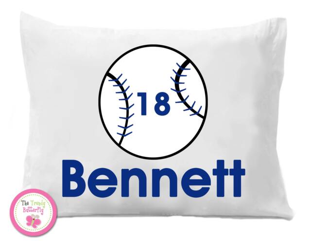 Baseball Pillow Case , Bedding, Kids Personalized Pillowcase - image 1