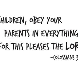 "Vinyl Wall Decal - Colossians 320 ""Children, Obey Your Parents in Everything, For This Pleases The Lord." - thumbnail 2