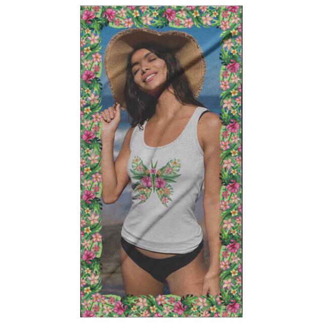 Personalized Beach Towel, Your Photo Custom Bath Towel - image 1