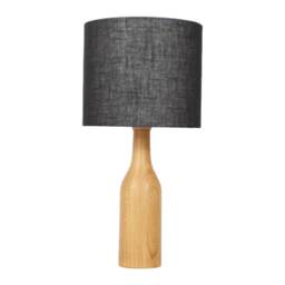 Hand Turned Oak Table Lamp/Wooden Lamp - thumbnail 3