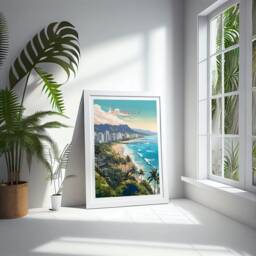 Honolulu Travel Print - Hawaii, Poster, Home Decor, Gift Or Canvas - thumbnail 2