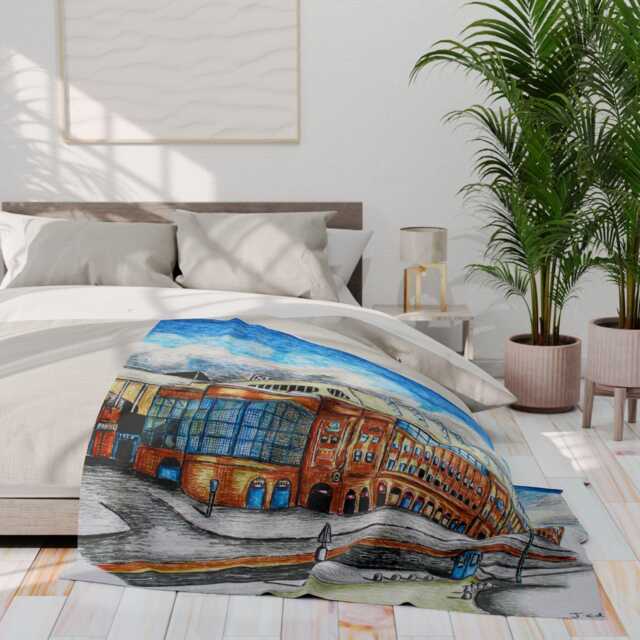 Rangers Fc Gift, Ibrox Stadium Fleece Blanket, Football Art, Scottish Sports, Bedding, Home D??cor - image 1