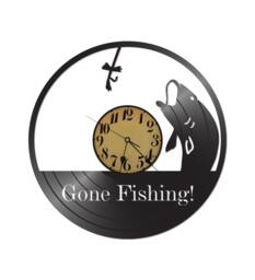 Free Shippinggone Fishing Vinyl Record Clock