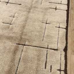 Moroccan Rug 350x450 cm - Beni Ourain Handmade Bohemian Decor Handmade Wool Berber Rug- Rugs For Living Room - thumbnail 4