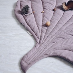 Ginkgo Leaf Play Mat From Natural Linen - 13 Various Colours Available Baby Textile Playmat - thumbnail 3
