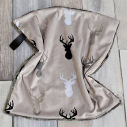 Brown Deer Lovey - Mini Baby Blanket Security Gift Minky Soft Buck - thumbnail 4