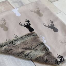 Brown Deer Lovey - Mini Baby Blanket Security Gift Minky Soft Buck - thumbnail 2