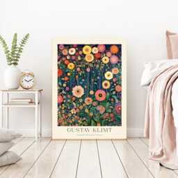 Gustav Klimt Print, Farm Garden Poster, Flowers, Floral Wall Decor, Gift Idea, Art Decor - thumbnail 3
