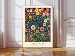 Gustav Klimt Print, Farm Garden Poster, Flowers, Floral Wall Decor, Gift Idea, Art Decor - thumbnail 1