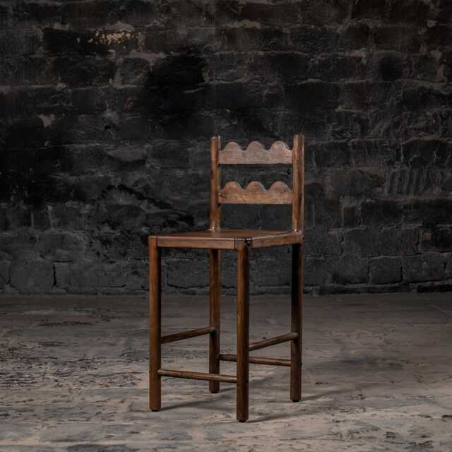Tarang Counter Chairs Reclaimed Wood Bar Chair Rustic Brown Finish - image 1