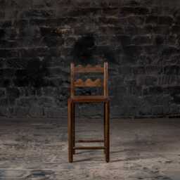 Tarang Counter Chairs Reclaimed Wood Bar Chair Rustic Brown Finish - thumbnail 2