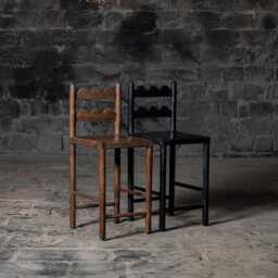 Tarang Counter Chairs Reclaimed Wood Bar Chair Rustic Brown Finish - thumbnail 3