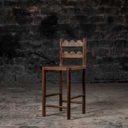 Tarang Counter Chairs Reclaimed Wood Bar Chair Rustic Brown Finish - thumbnail 1