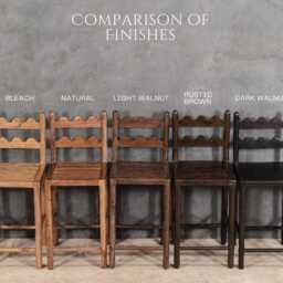 Tarang Counter Chairs Reclaimed Wood Bar Chair Rustic Brown Finish - thumbnail 4