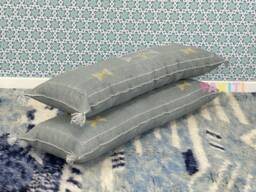 Yakiti-Grey Large Moroccan Pillows, Aka Cactus Silk Pillow, Decorative Pillows, Sabra Pillows, Moroccan Decor Designer Cactus - thumbnail 1