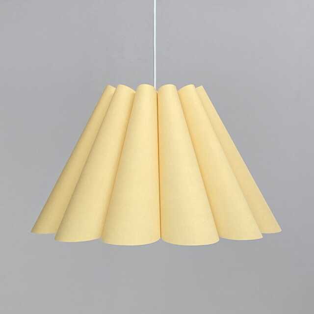Khaki Pink Pleated Pendant Light Fabric & Acrylic Lampshade - image 1