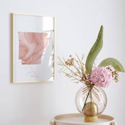 Arkansas Map Pink & Gold Wall Art Print - Usa Us State United States Of America - thumbnail 2