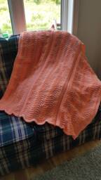 Peach Throw/Baby Blanket