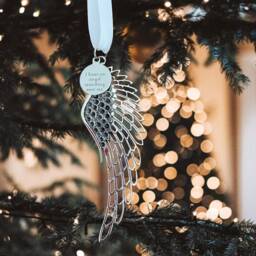 Christmas Gift Tree Decoration Mum Dad Nana Nan Angel Wings Pendant Memorial Hanging - thumbnail 1