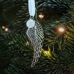 Christmas Gift Tree Decoration Mum Dad Nana Nan Angel Wings Pendant Memorial Hanging - thumbnail 3