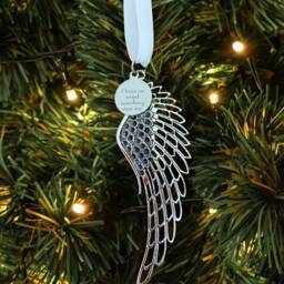Christmas Gift Tree Decoration Mum Dad Nana Nan Angel Wings Pendant Memorial Hanging - thumbnail 2