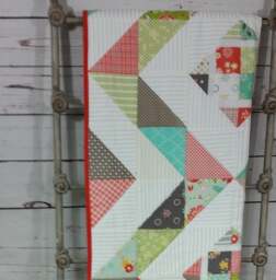 Minky Baby Girl Quilt Modern Blanket Handmade Shower Gift Nursery Play Mat Flower Mill By Moda