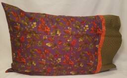 Purple, Green, & Orange Oak Leaves Acorns Standard/Queen Pillowcase