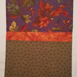 Purple, Green, & Orange Oak Leaves Acorns Standard/Queen Pillowcase - thumbnail 2