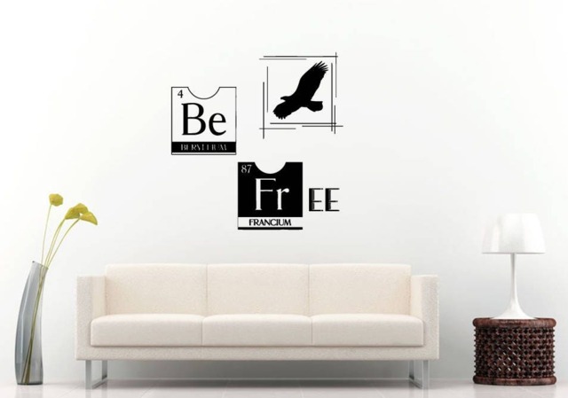 Be Free Puzzle Peaces Bird Flying Nature Wall Sticker Decal Vinyl Mural Decor Art L2350 - image 1
